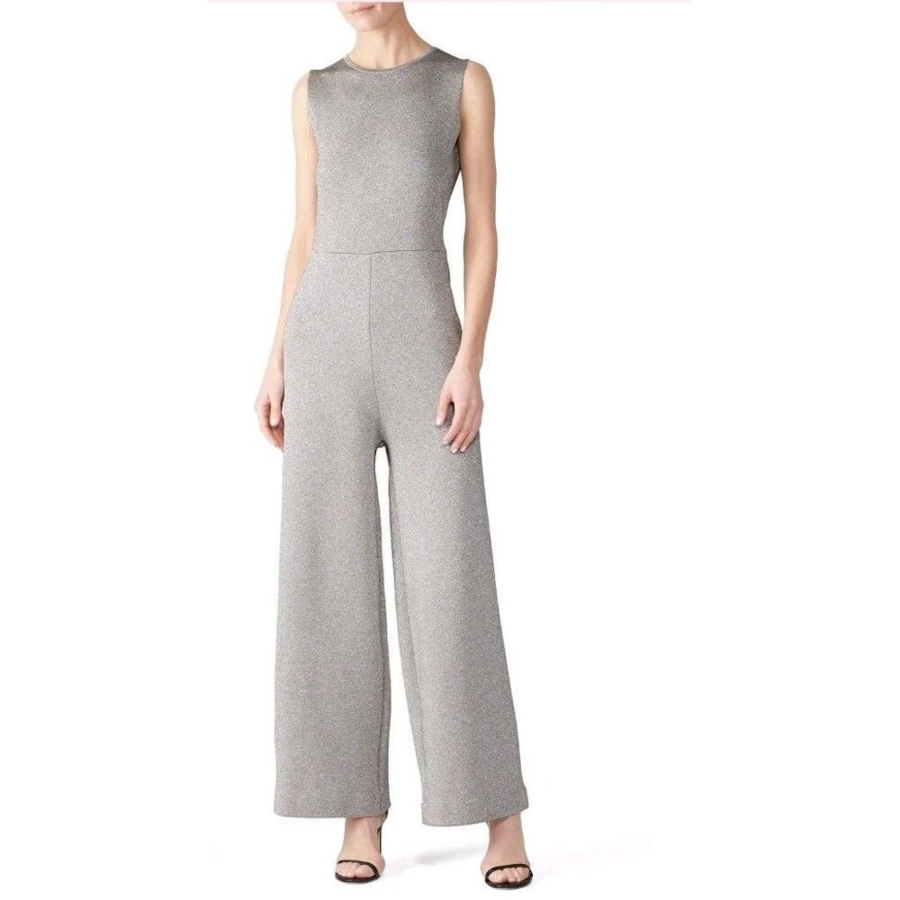 J. Crew Madison Lurex Silver Jumpsuit S